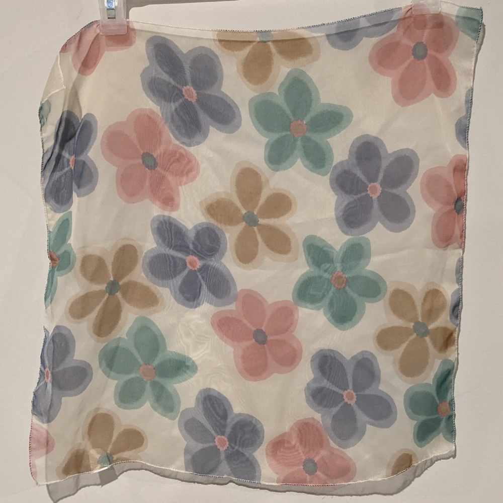Sheer floral handkerchief